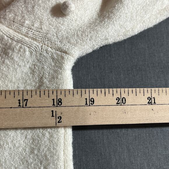 Madewell Bobble Dashwood V-Neck Sweater Womens Small Ivory Knit Wool Blend - Picture 9 of 9